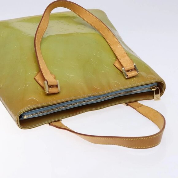 LOUIS VUITTON Monogram Vernis Houston Hand Bag Baby Blue - Picture 8 of 15